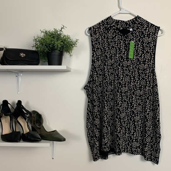 Reitman’s NWT Sleeveless Black w Beige Top w Stretch, Wrinkle Free, Four season - Picture 4 of 12